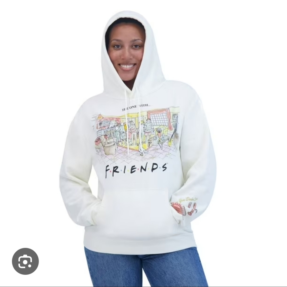 FRIENDS White Graphic Hoodie